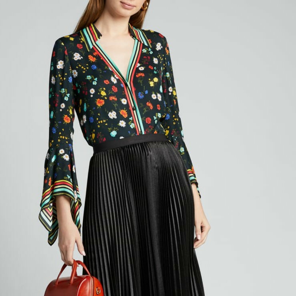๐ฅ๐ฅSOLD๐HP Alice+Olivia Randa Botanical Top - Picture 3 of 10